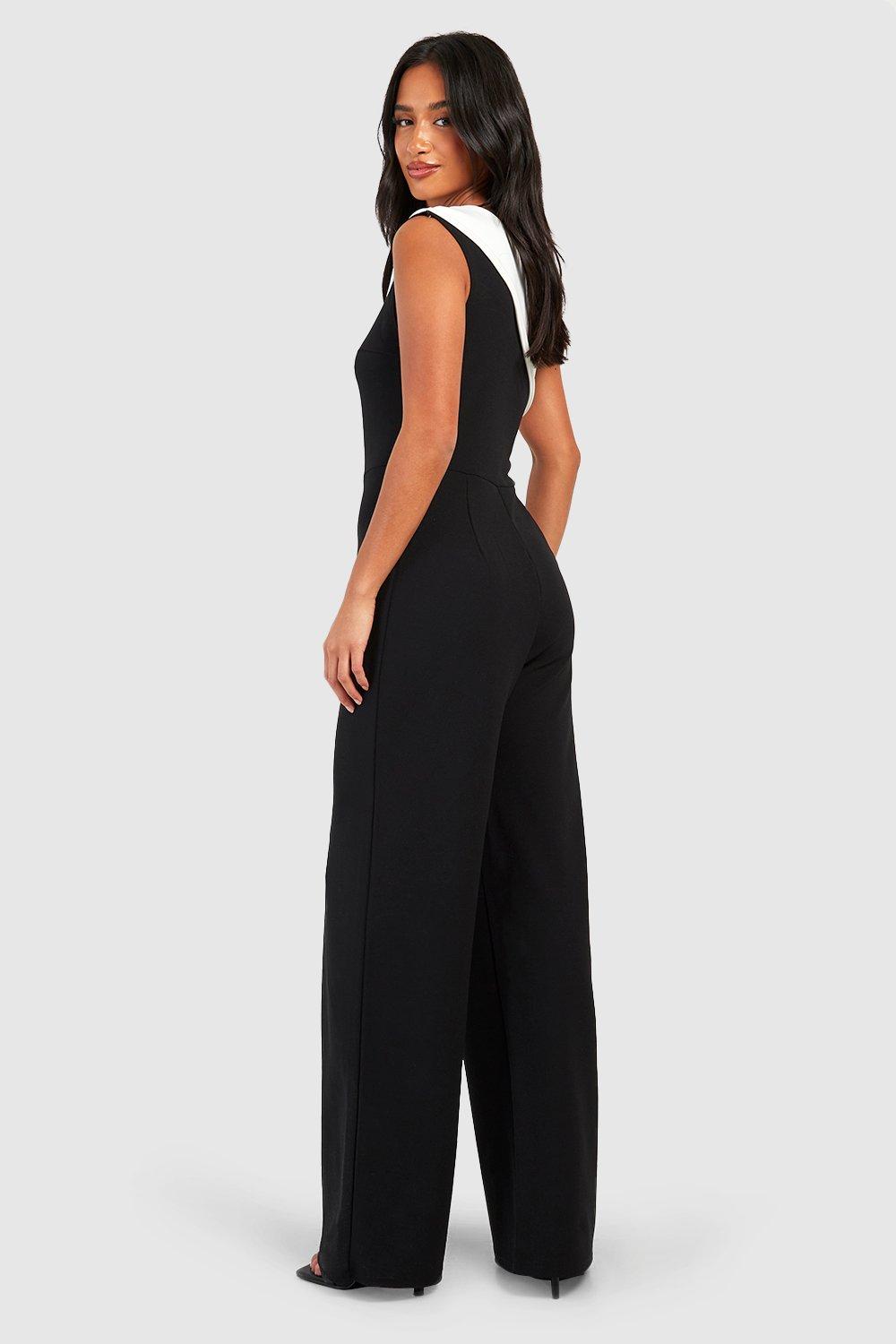 Petite wide cheap leg jumpsuits uk