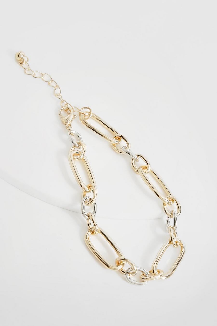 Gold metallic Chunky Link Bracelet