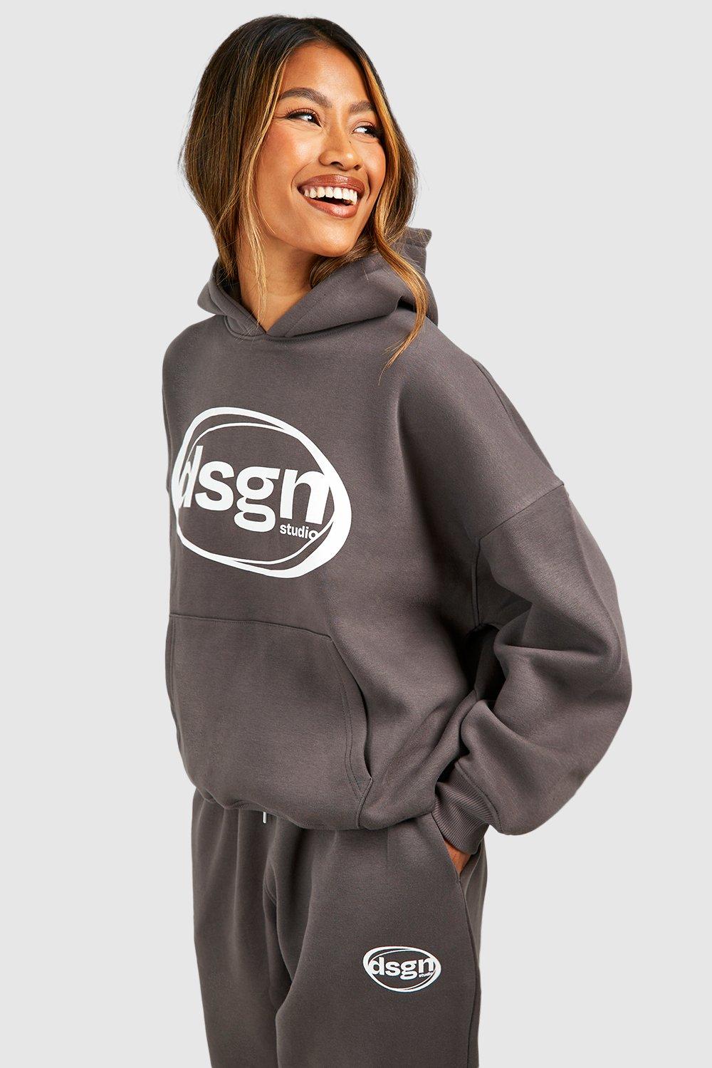 Dsgn Studio Wardrobe Essentials Slogan Hooded Tracksuit