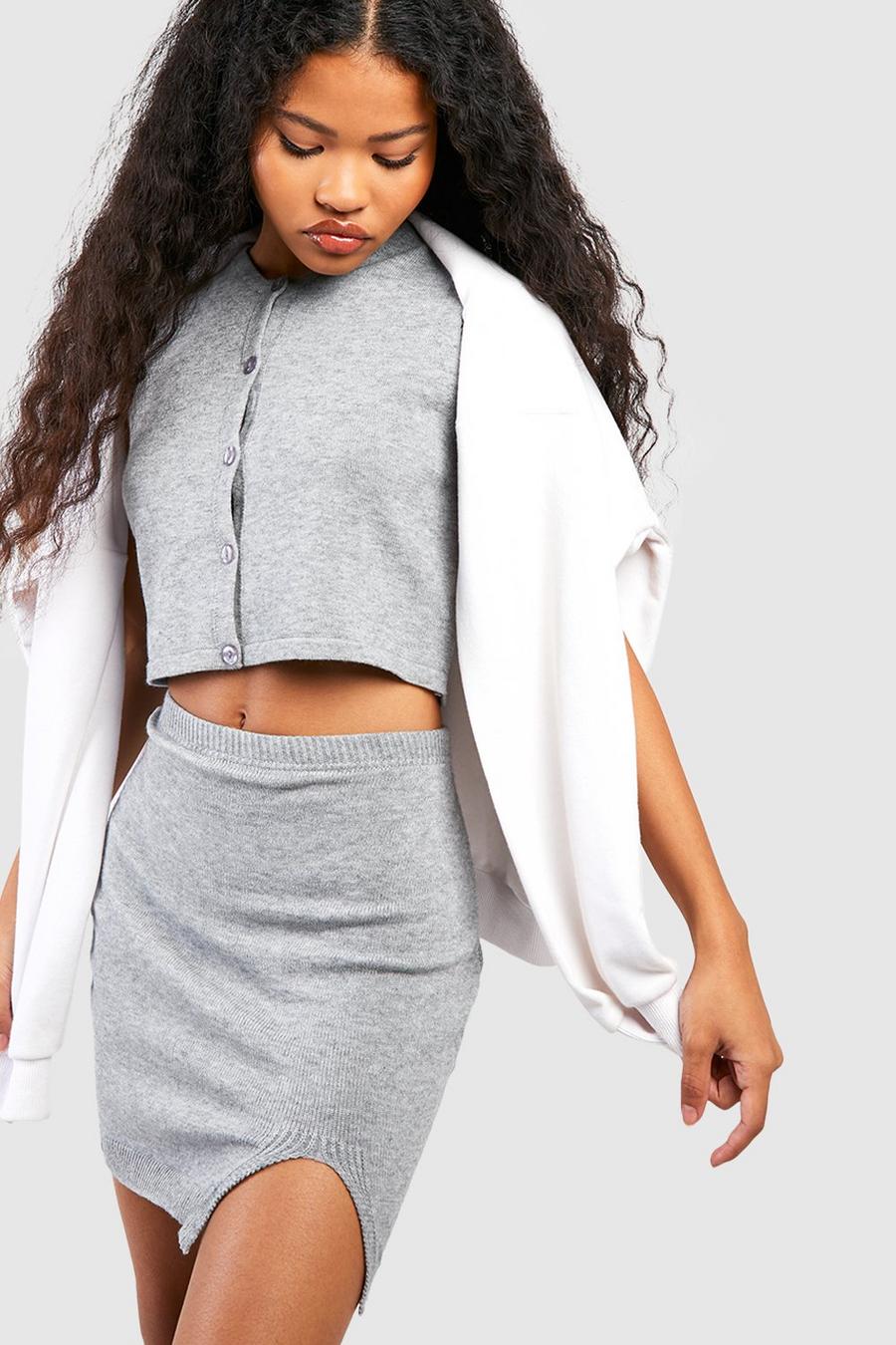 Minifalda Petite de punto, Grey