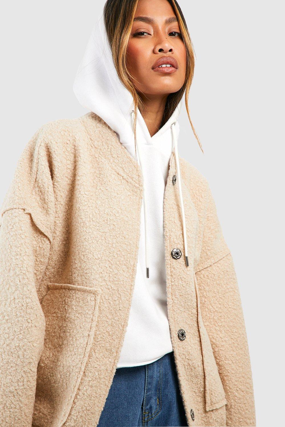 Oversized on sale beige jacket