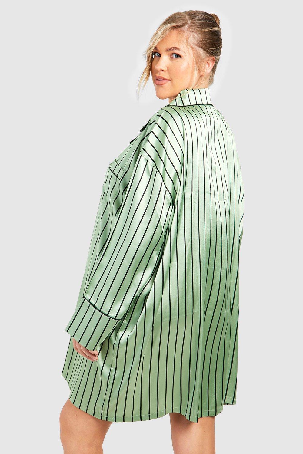 https://media.boohoo.com/i/boohoo/gzz74723_green_xl_1/female-green-plus-green-stripe-button-pj-shirt-nightgown