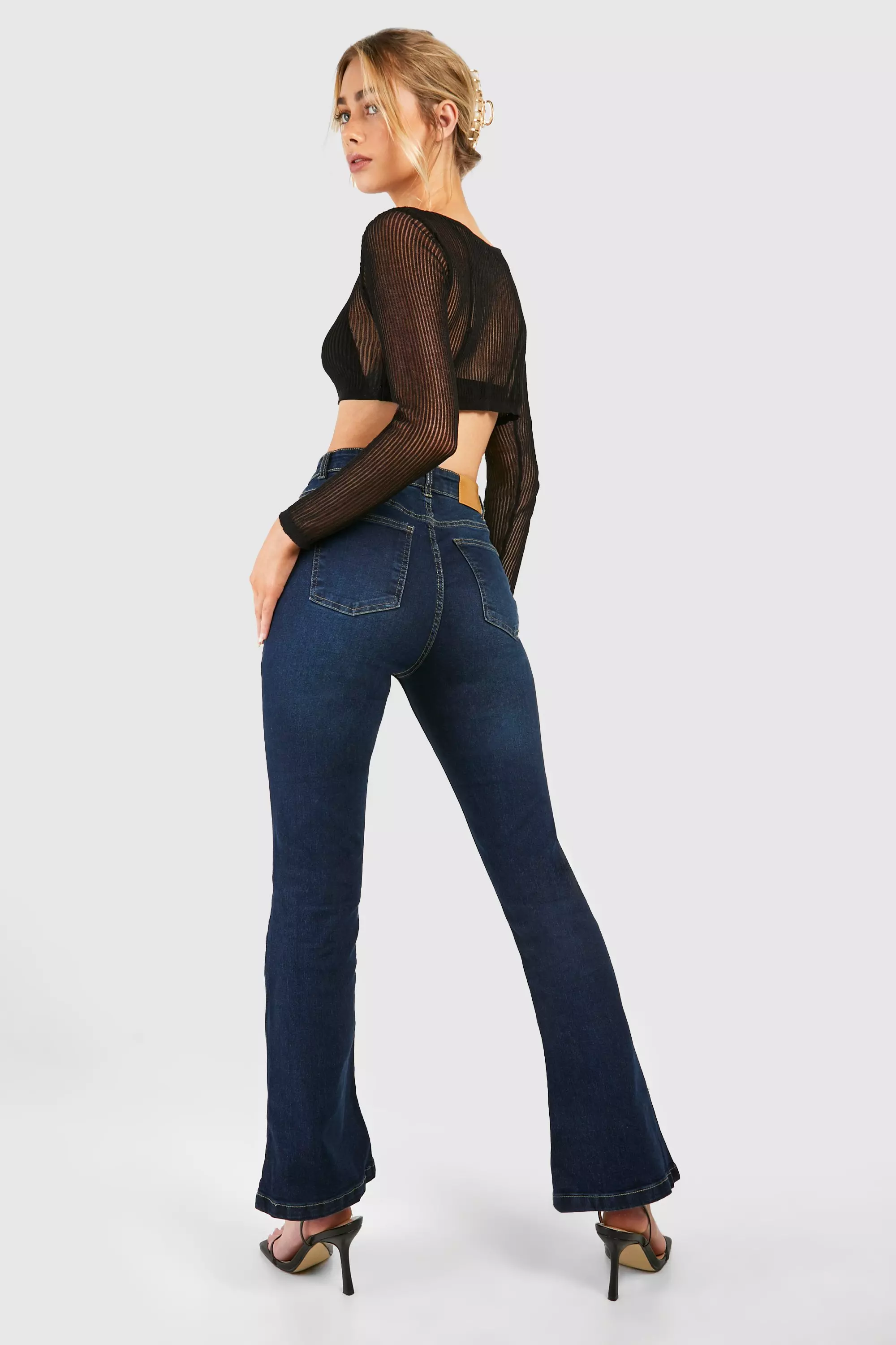 Indigo Basics Flared Jeans                    alternative image