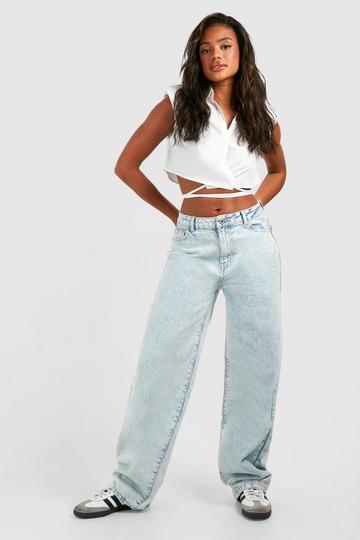 Basics Extreme Wide Leg Jeans bleach wash