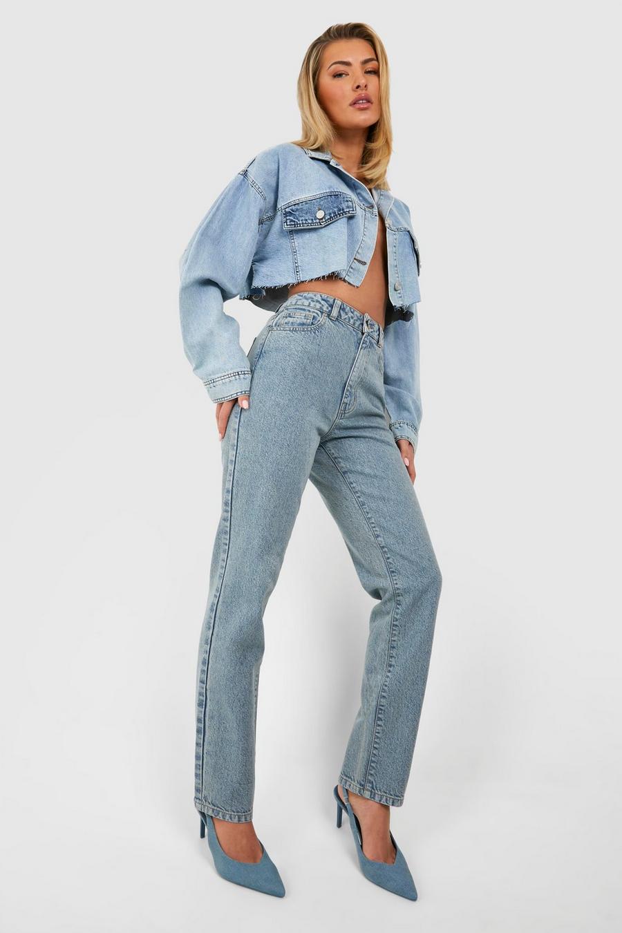 Basics Jeans mit geradem Bein, Light blue image number 1