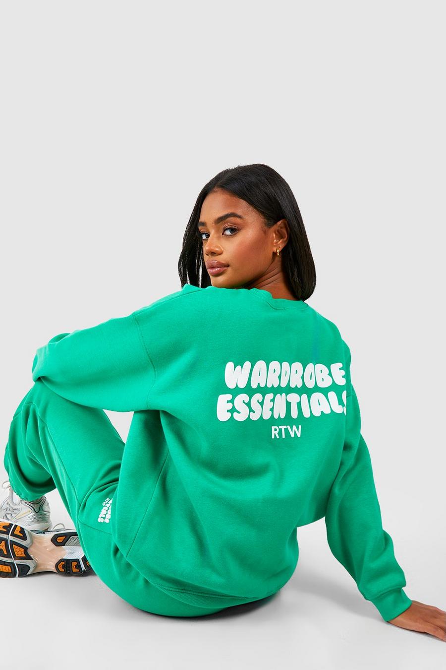 Green Wardrobe Essentials Oversized Sweatshirt image number 1
