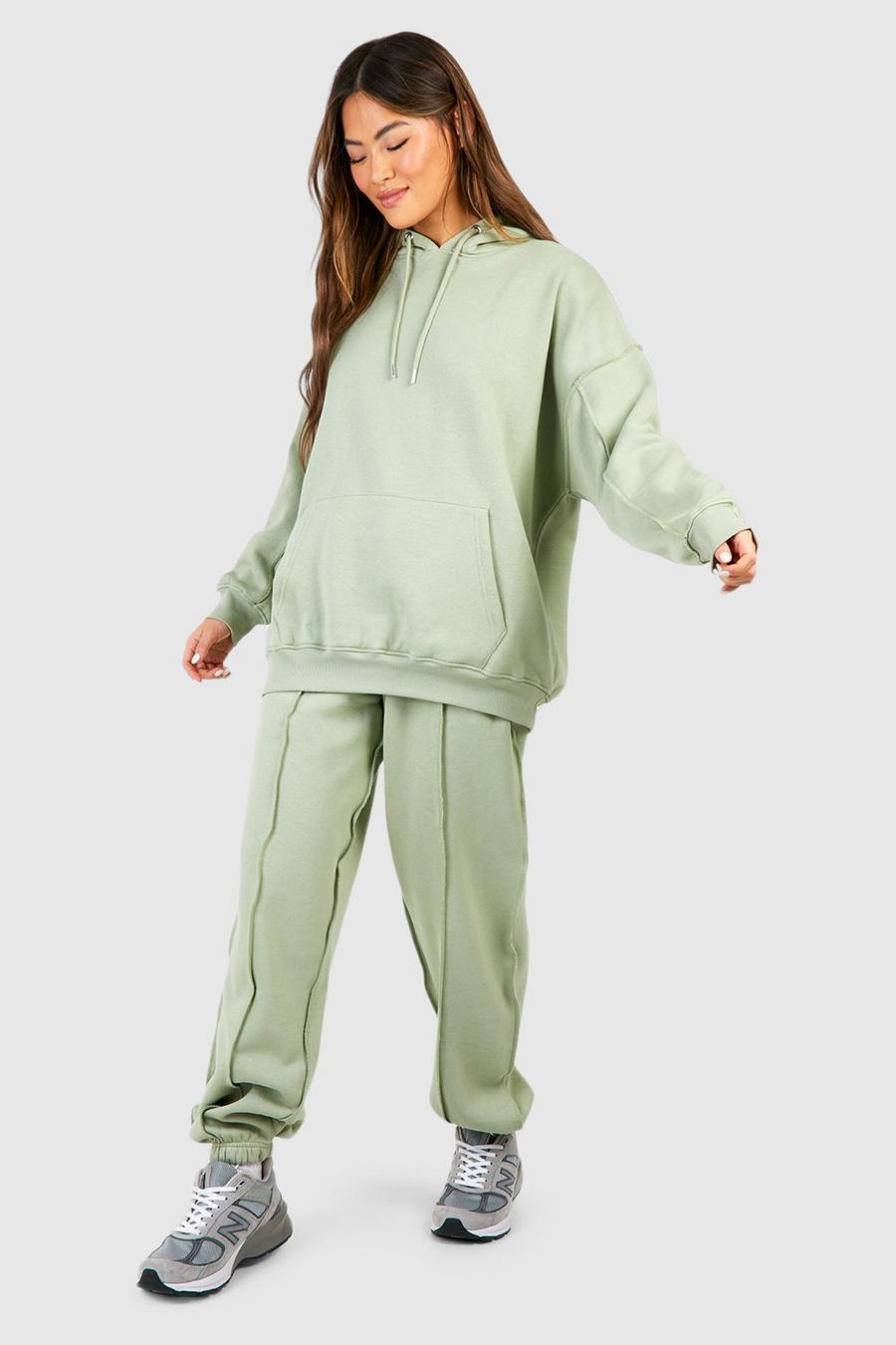 Sage green Exposed Seam Oversized Jogger