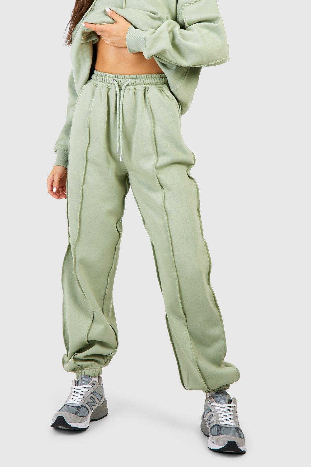 Women s Exposed Seam Oversized Jogger Boohoo UK