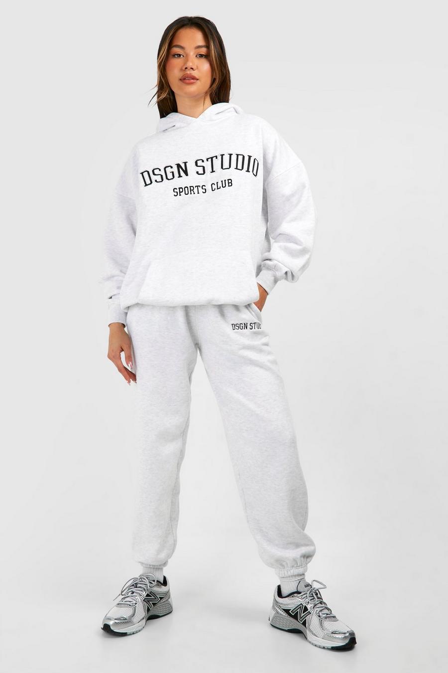 Pantaloni tuta oversize Dsgn Studio con applique, Ash grey image number 1