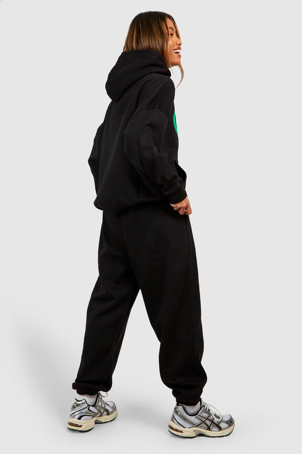 Boohoo hot sale black tracksuit