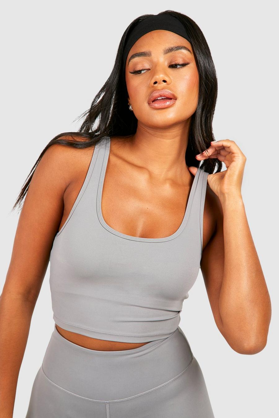 Grey DSGN Studio Supersoft Peached Sculpt Padded Sports Bra image number 1