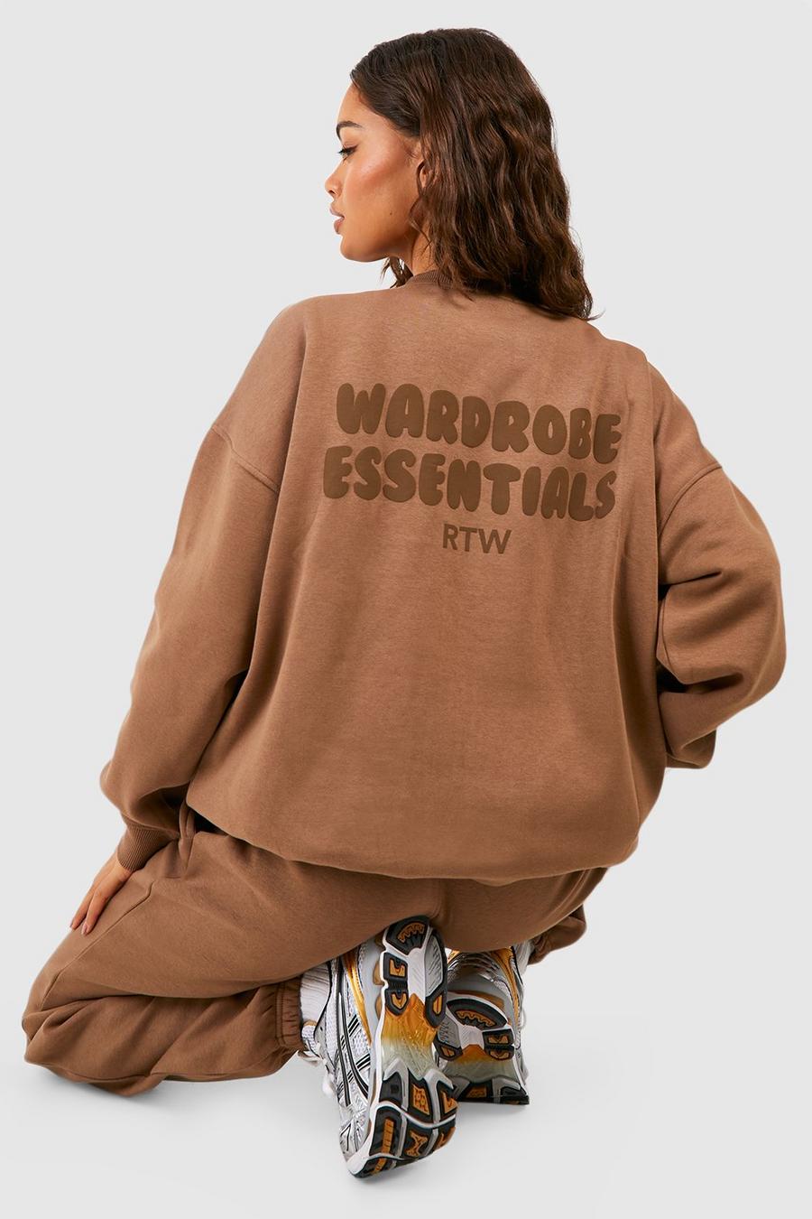 Mocha Wardrobe Essentials Oversized Sweatshirt image number 1