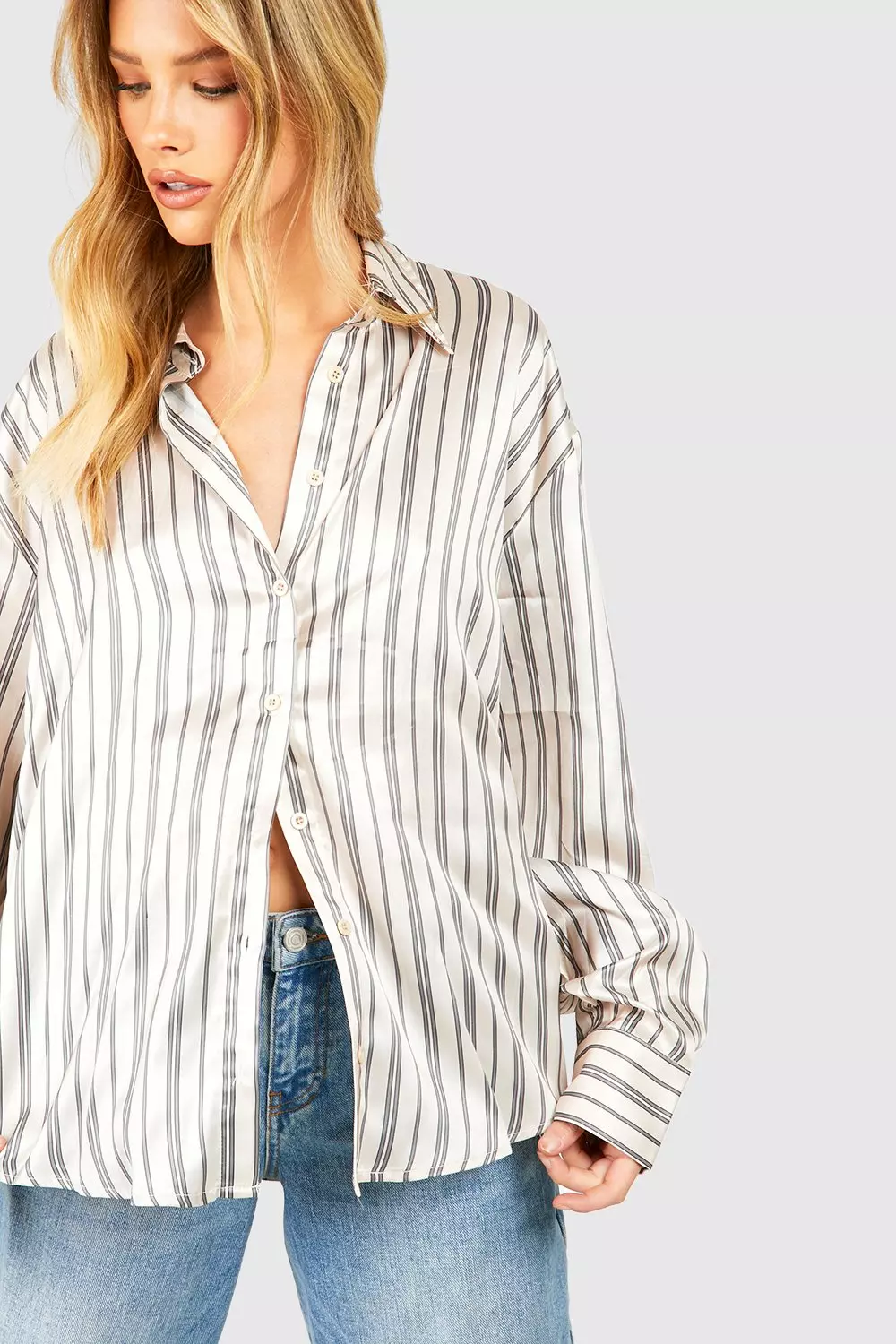 Double on sale stripe jeans