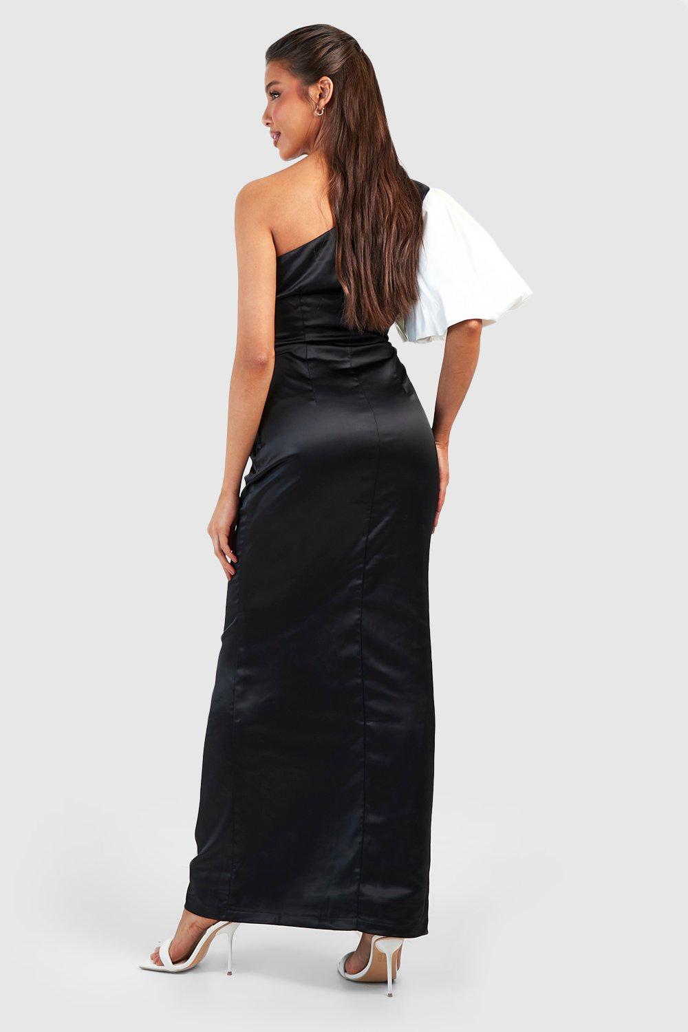 Boohoo black hot sale maxi dress