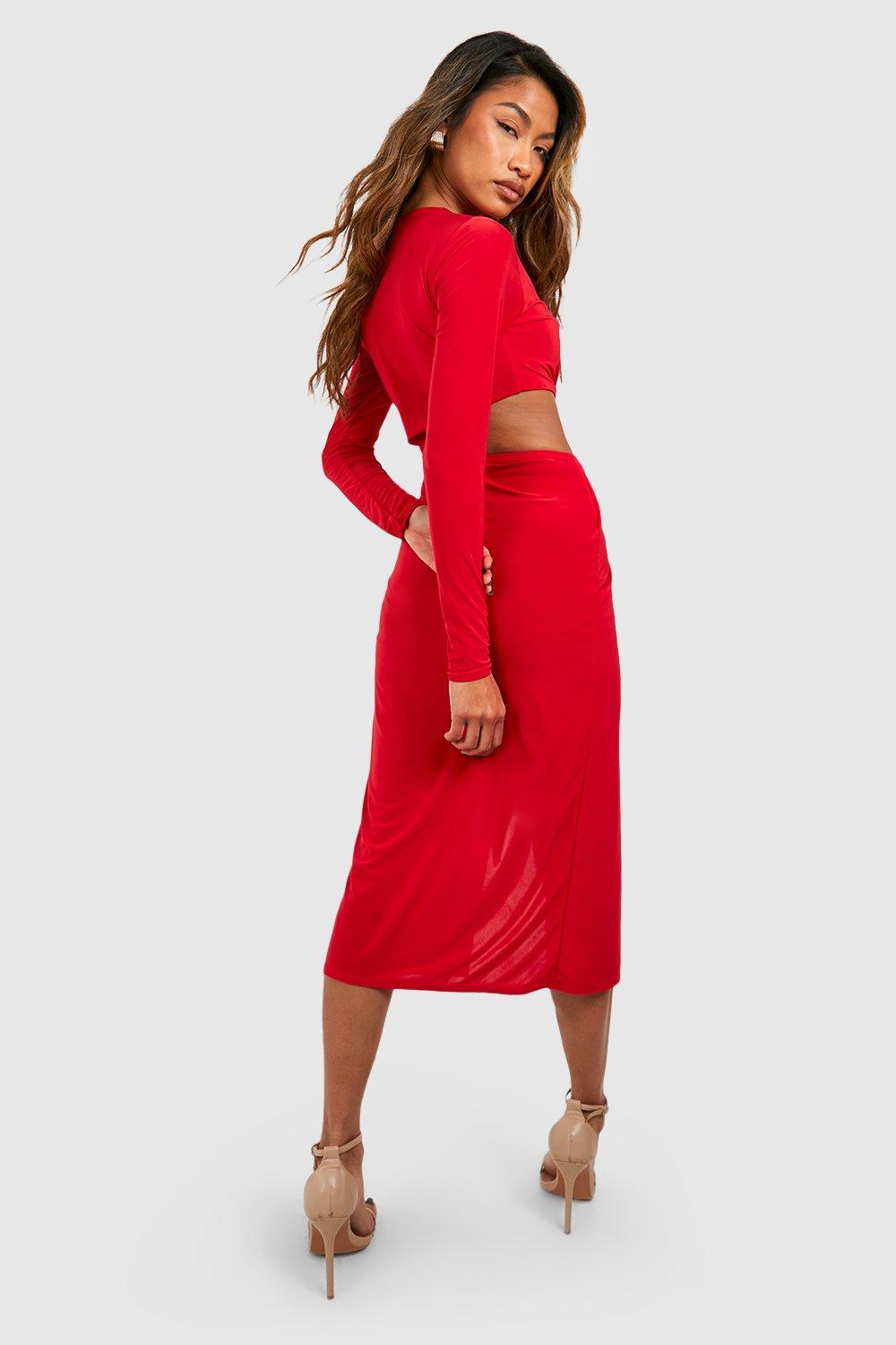 Robe rouge longue online moulante