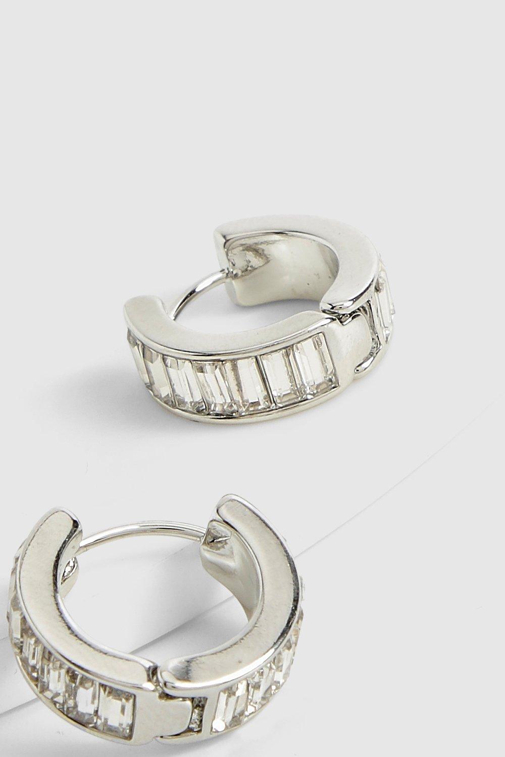 Mini diamante hoop deals earrings