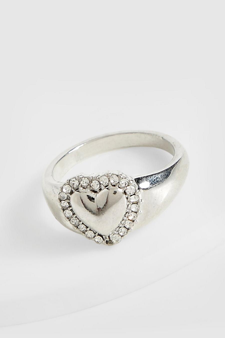 Silver Rounded Heart Ring