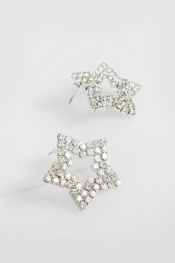 Oorknopjes Met Sterren silver