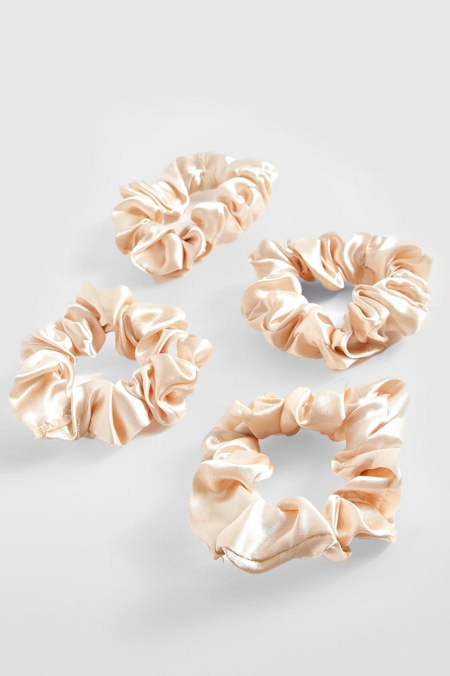 Nude Satin Hair Bobbles image number 1