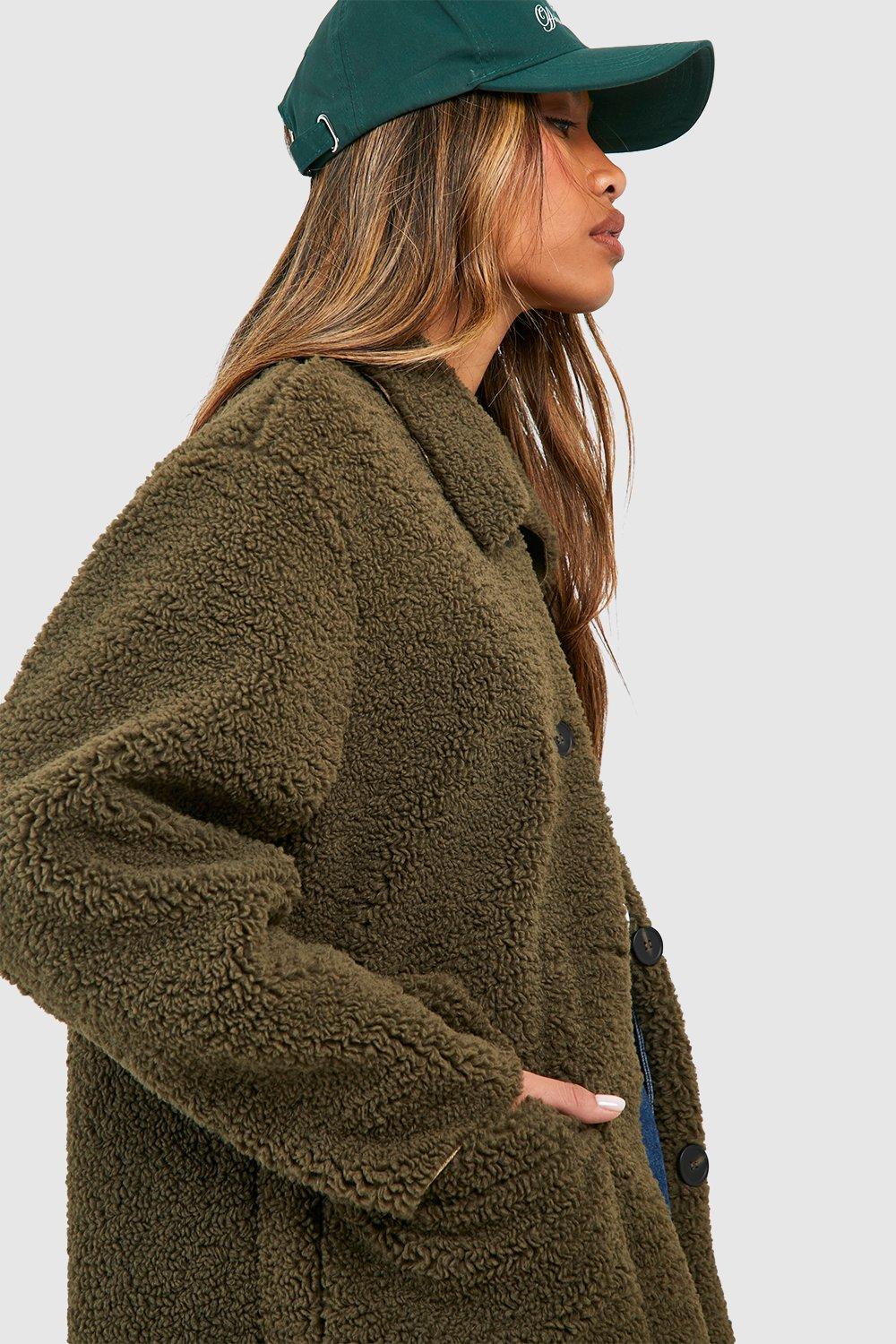 Teddy coat sale khaki