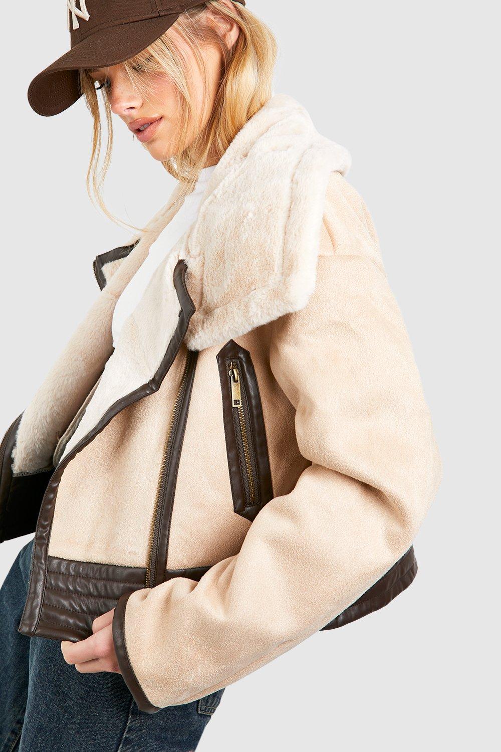 Blouson aviateur beige discount femme