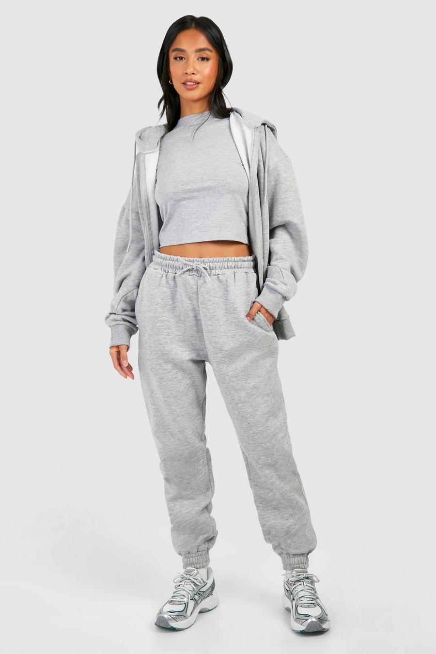 Petite 3-teiliger Dsgn Studio Trainingsanzug mit Reißverschluss, Grey image number 1