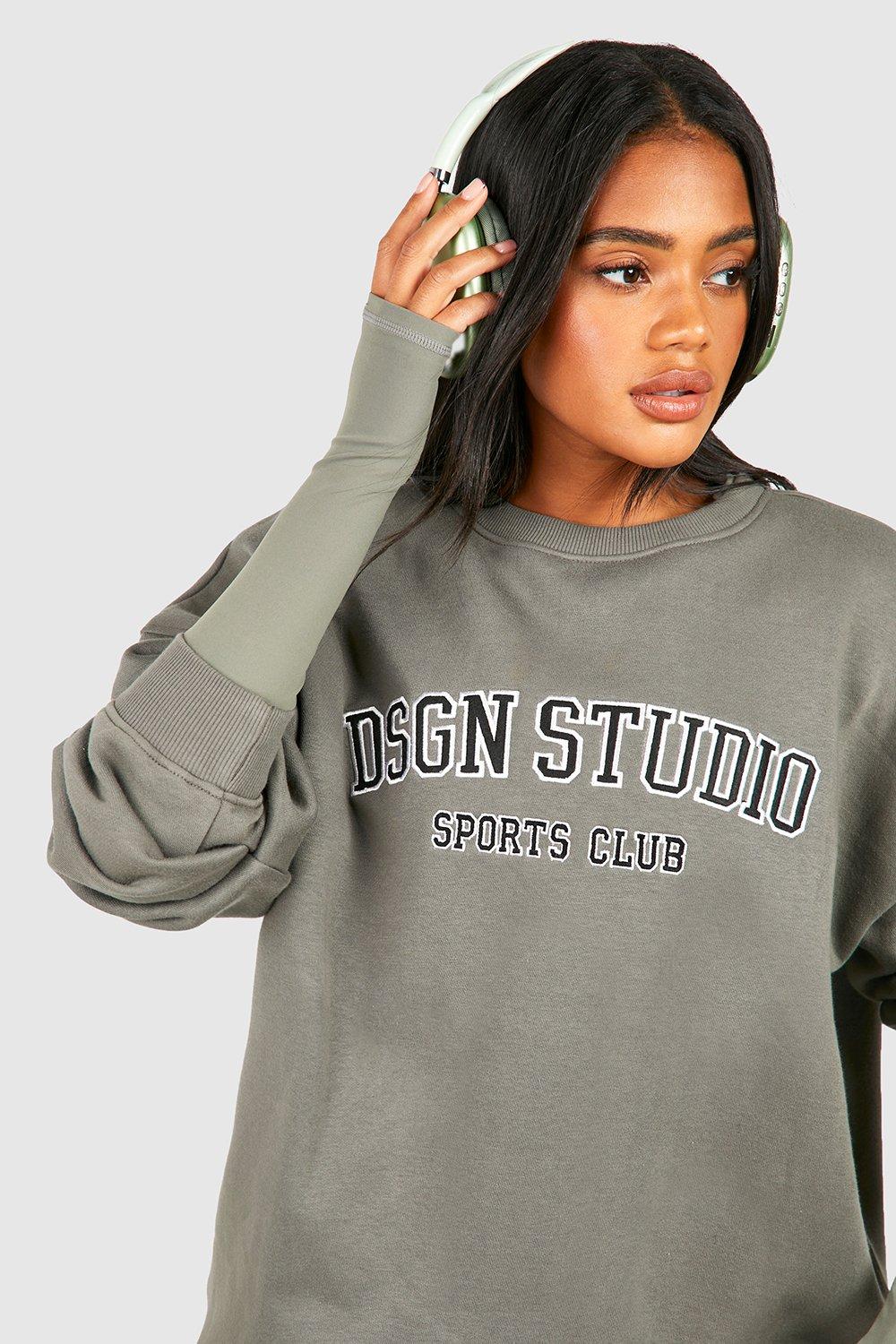 Khaki oversized outlet sweatshirt