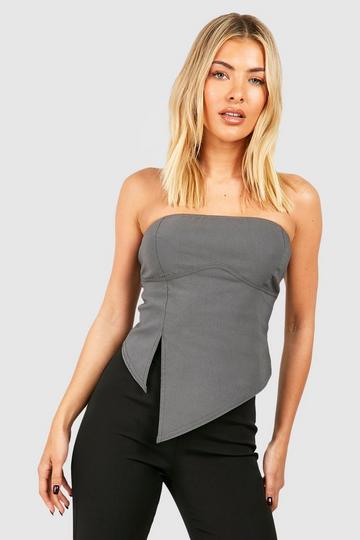 Begaline Bandeau Aysm Hem Corset charcoal