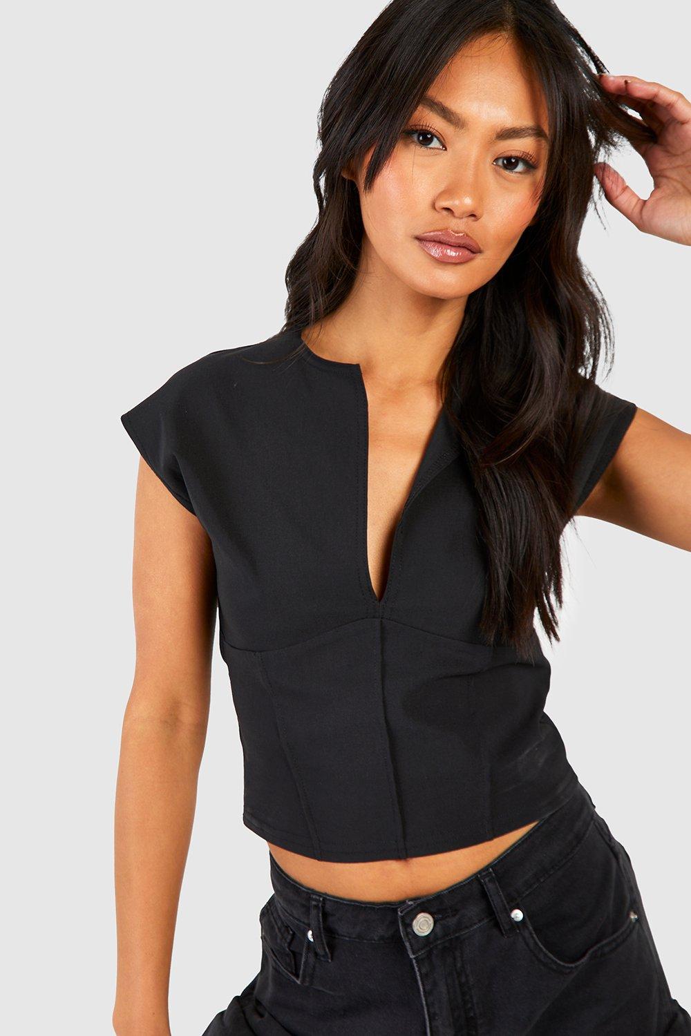 Blouse décolleté plongeant hot sale