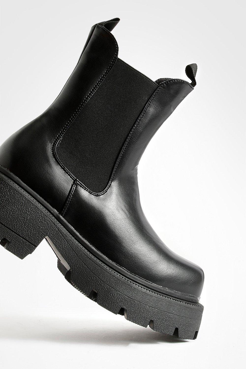 Black square hot sale boots