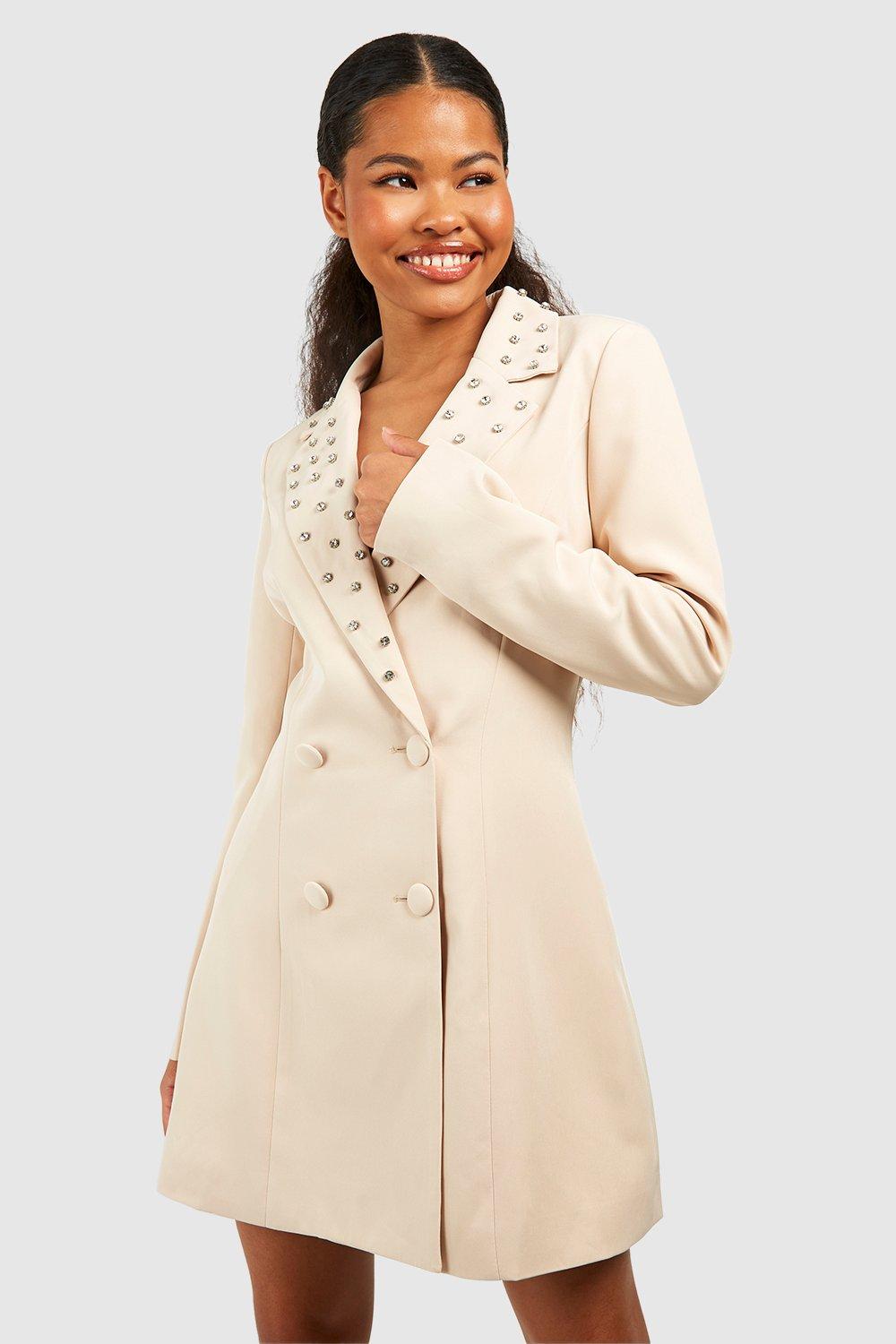 Blazer jurk online beige