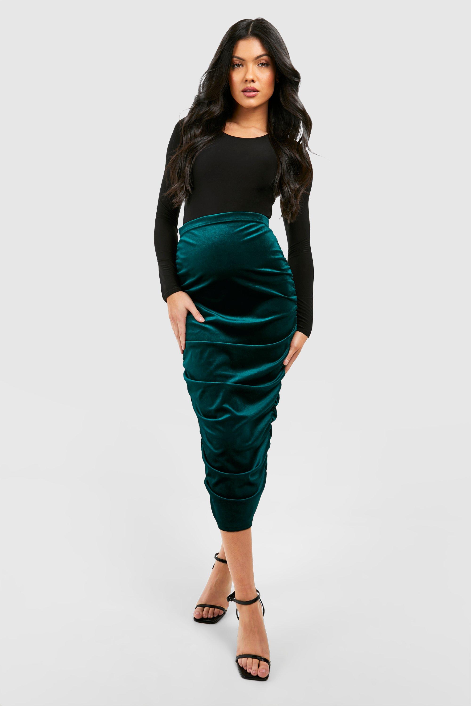 Maternity midi outlet skirt