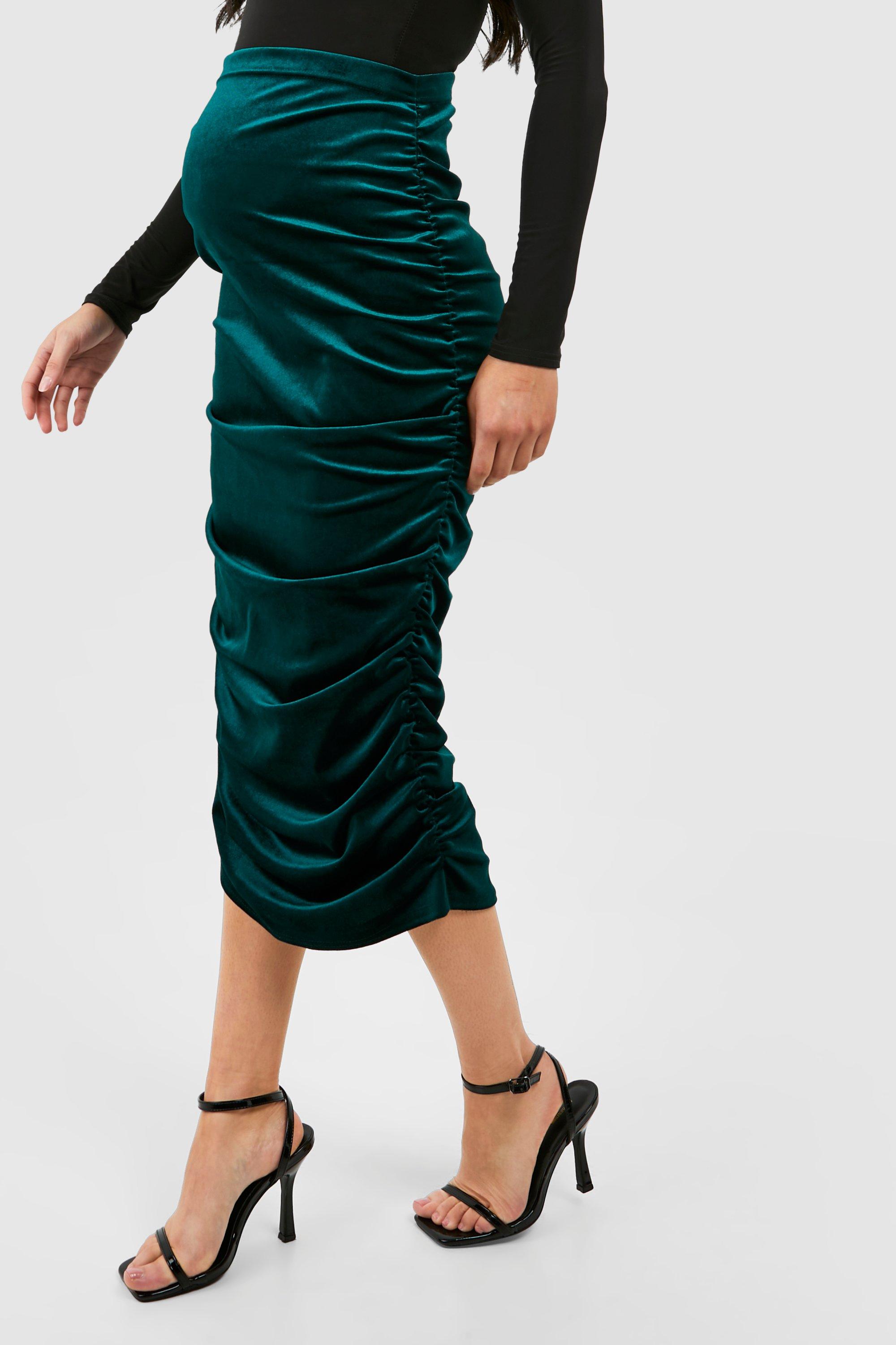 Maternity high outlet waisted midi skirt