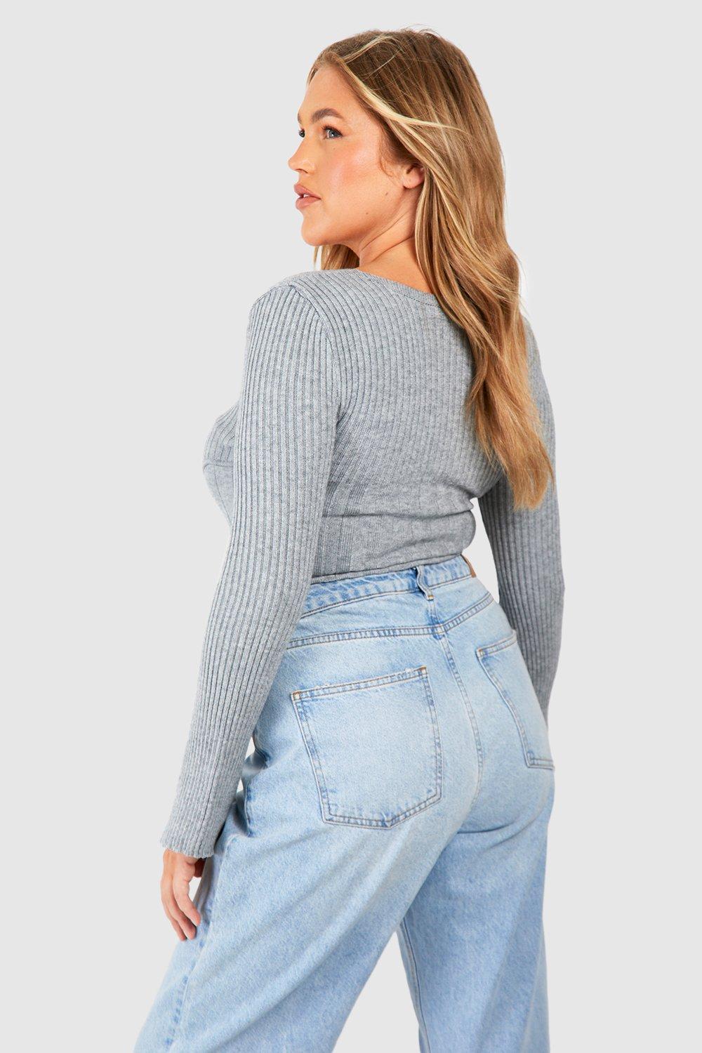 plus ribbed knit