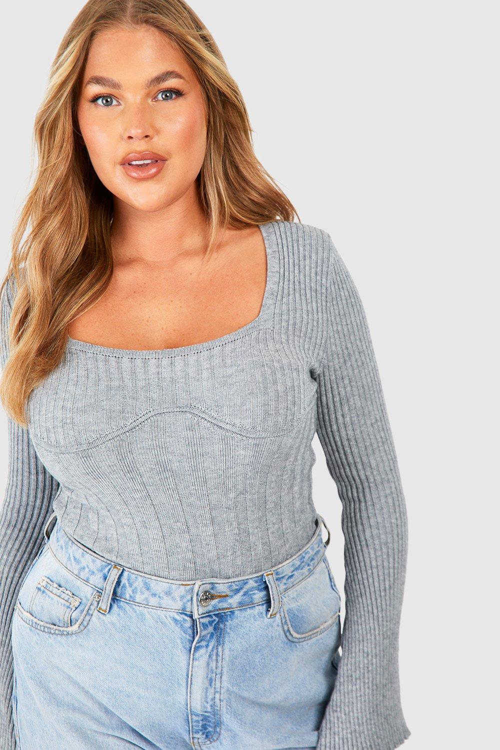 plus ribbed knit