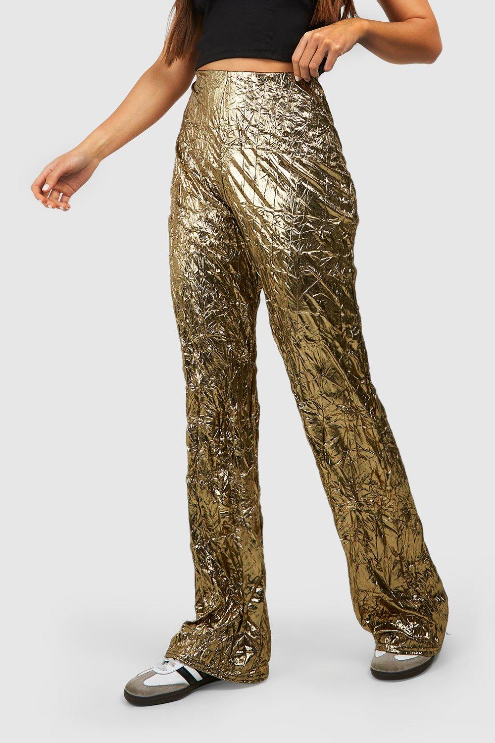 Black and best sale gold pants outfit