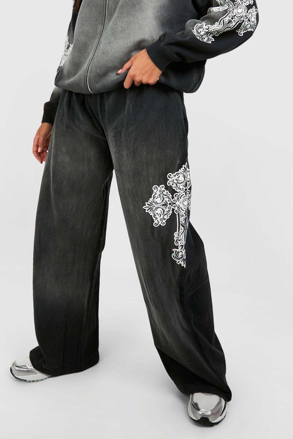 Boohoo wide leg online joggers