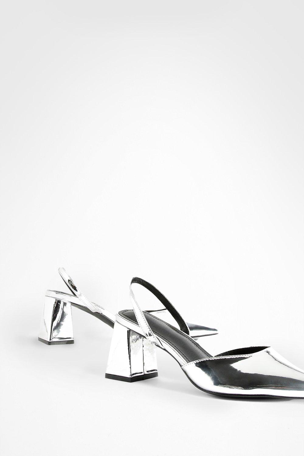 Boohoo silver clearance shoes