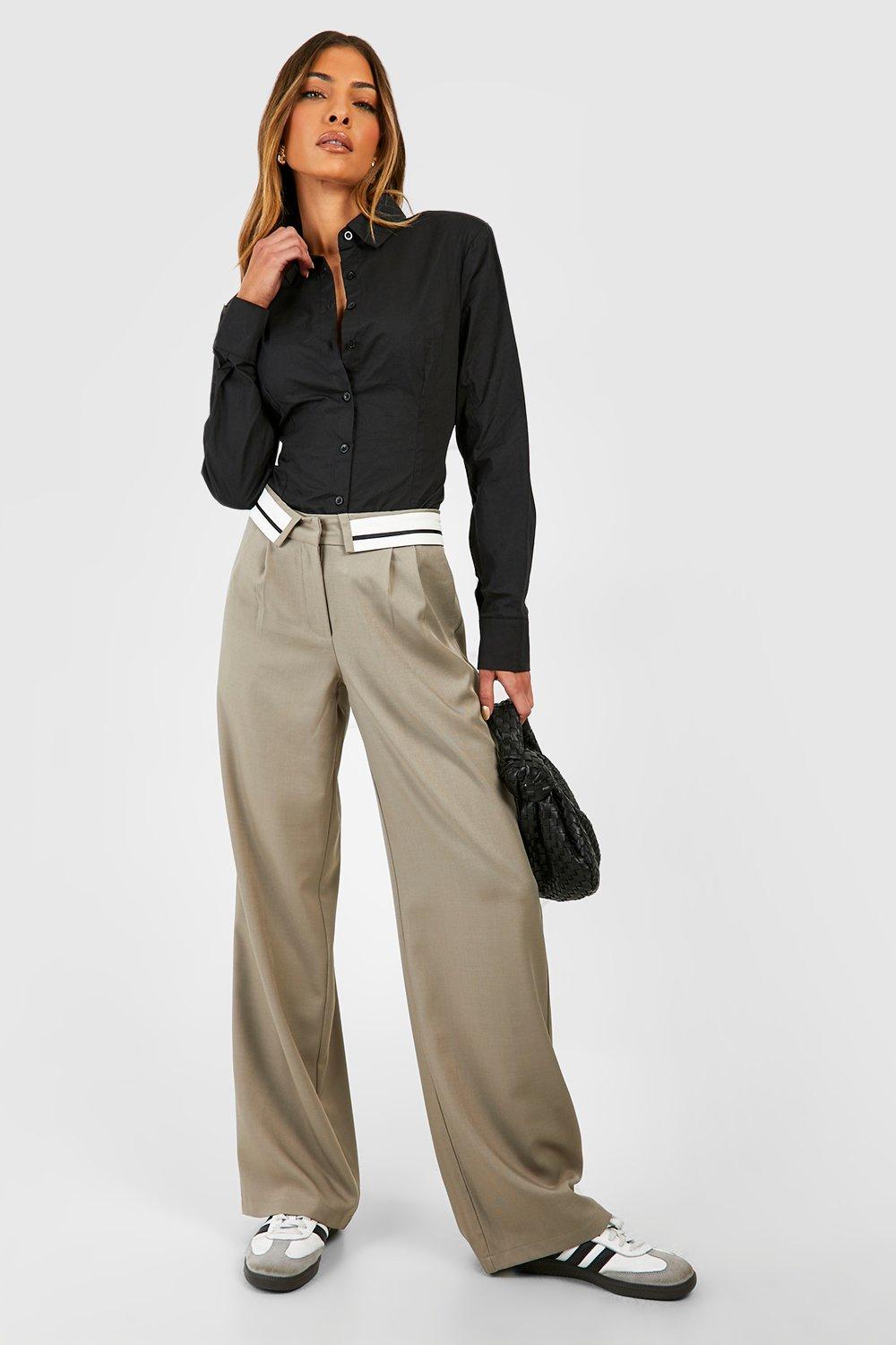 Shoulder Pad Cinched Waist Shirt | boohoo