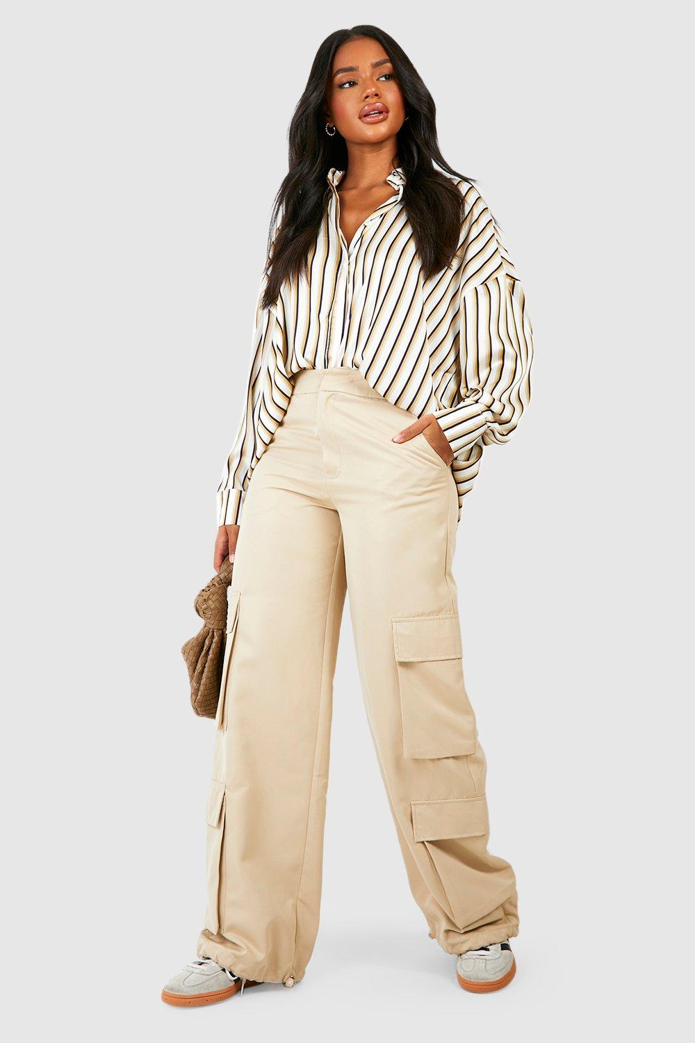 Satin Multi Stripe Drop Shoulder Shirt | boohoo