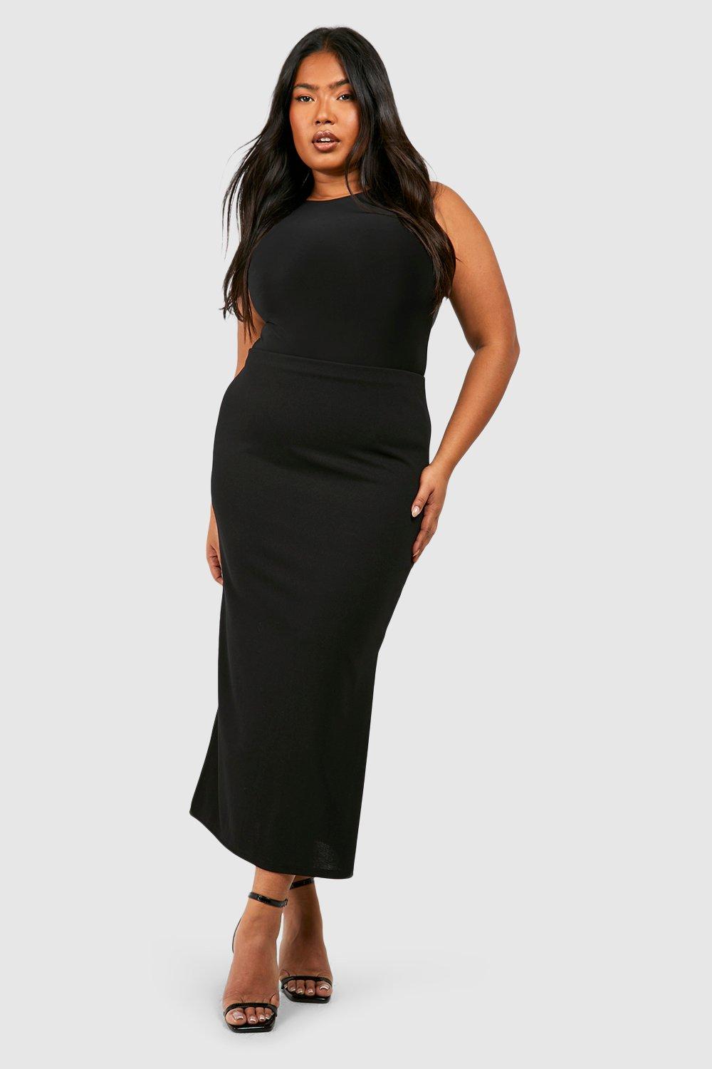 Long black formal shop skirt plus size