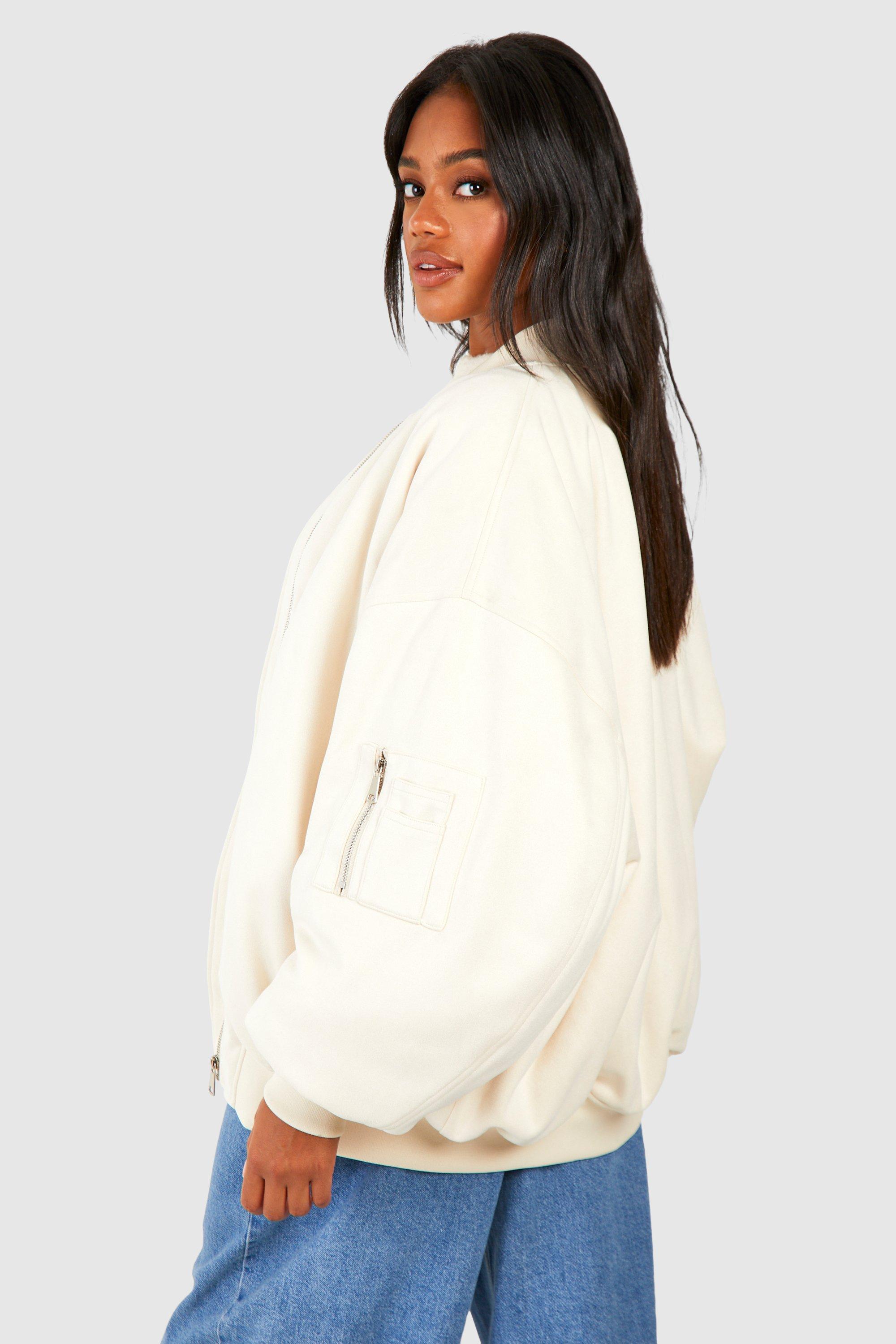 Cream faux suede jacket hotsell