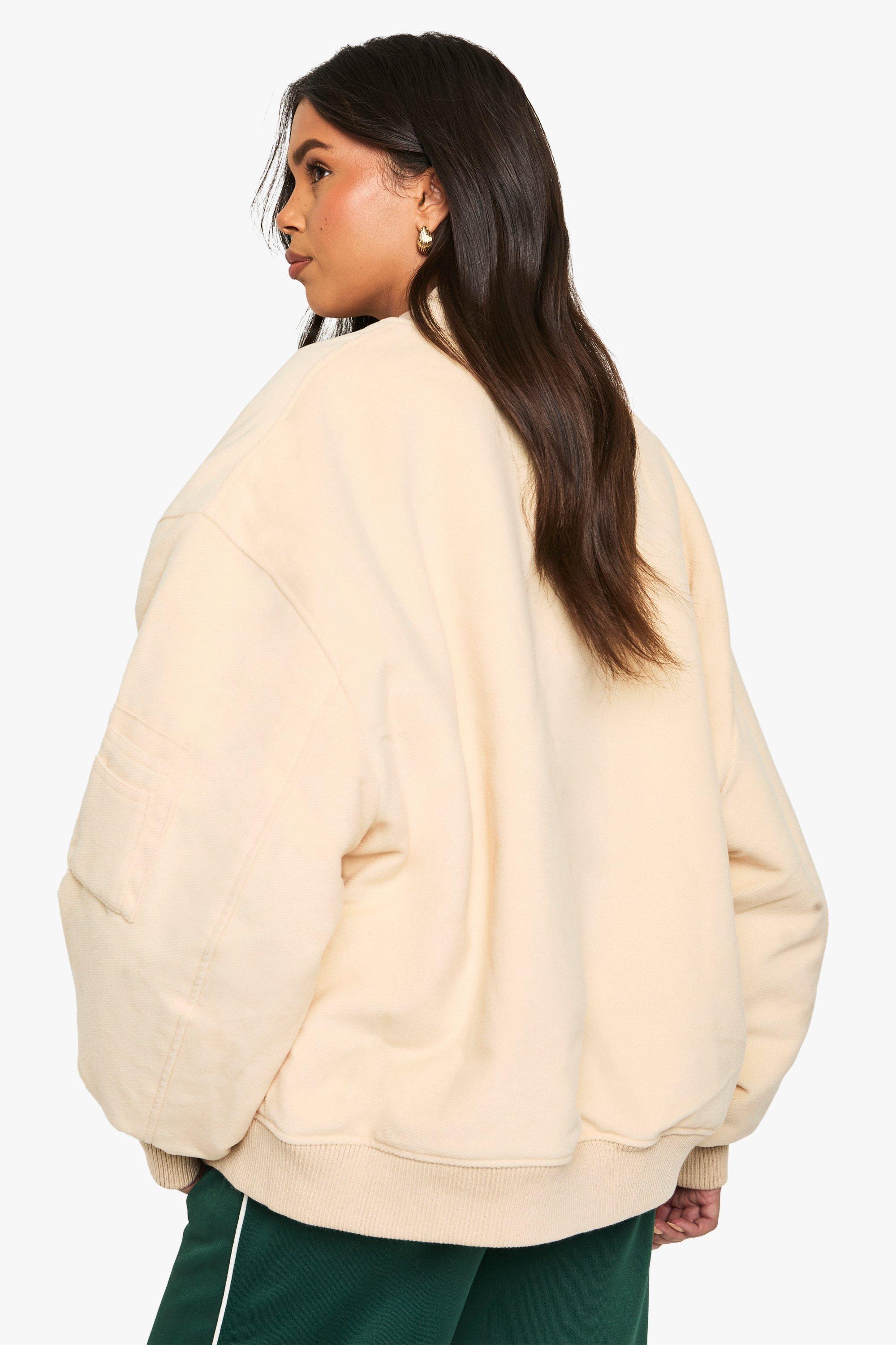 Cream oversized outlet jacket