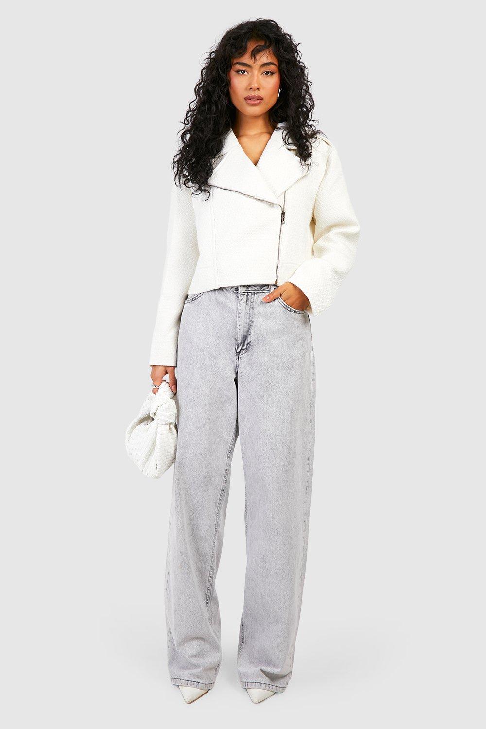 boucle biker jacket uk