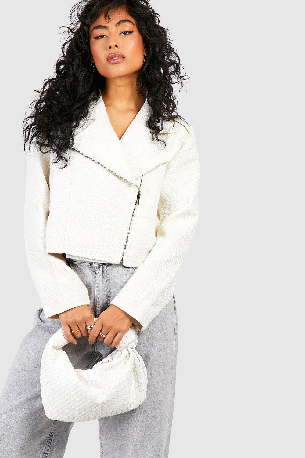 boucle biker jacket uk