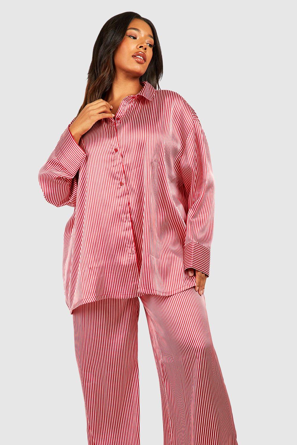 Naughty List Embroidered Flannel PJ Set