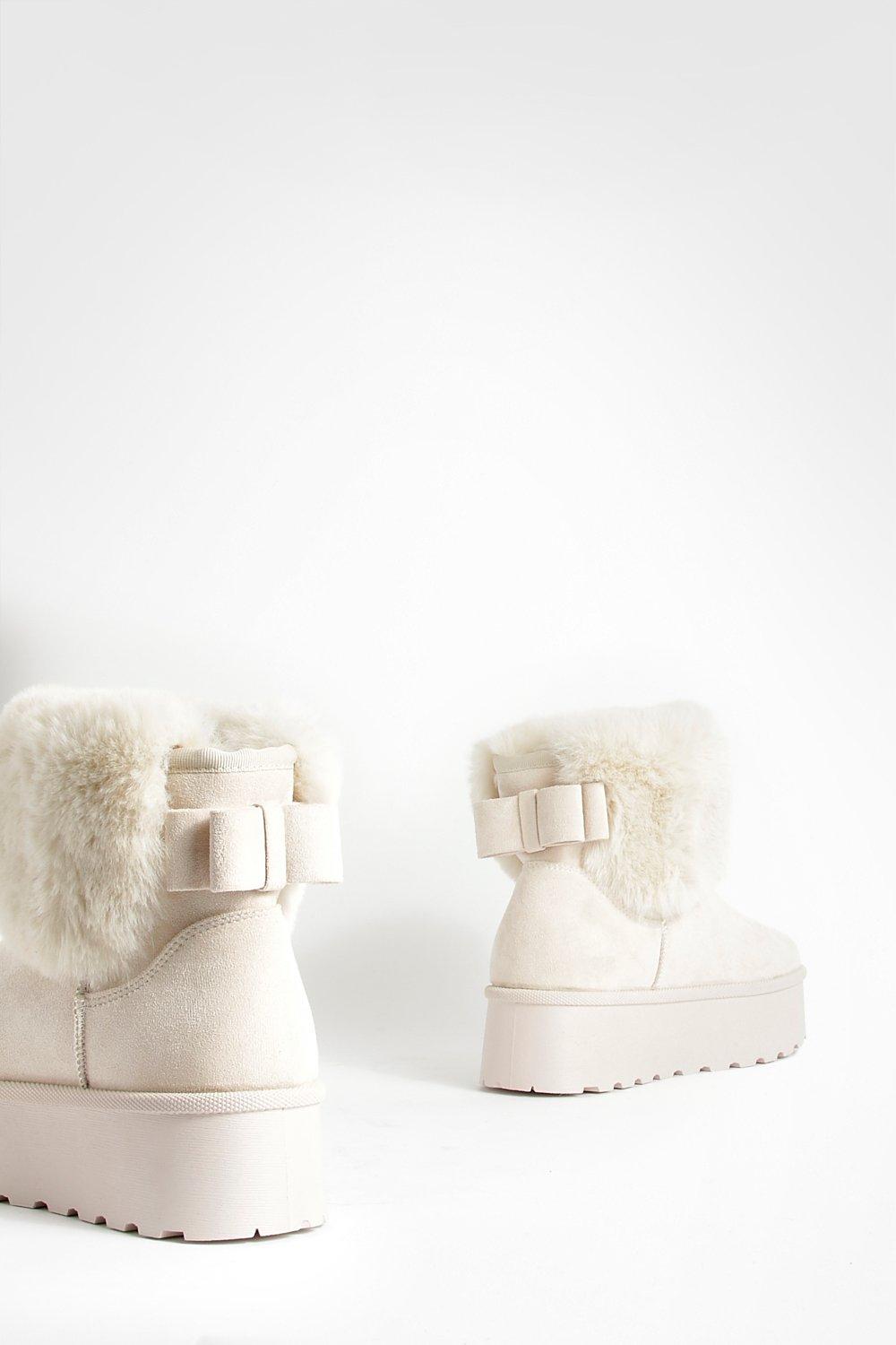 Fur Lined Platform Cozy Boots