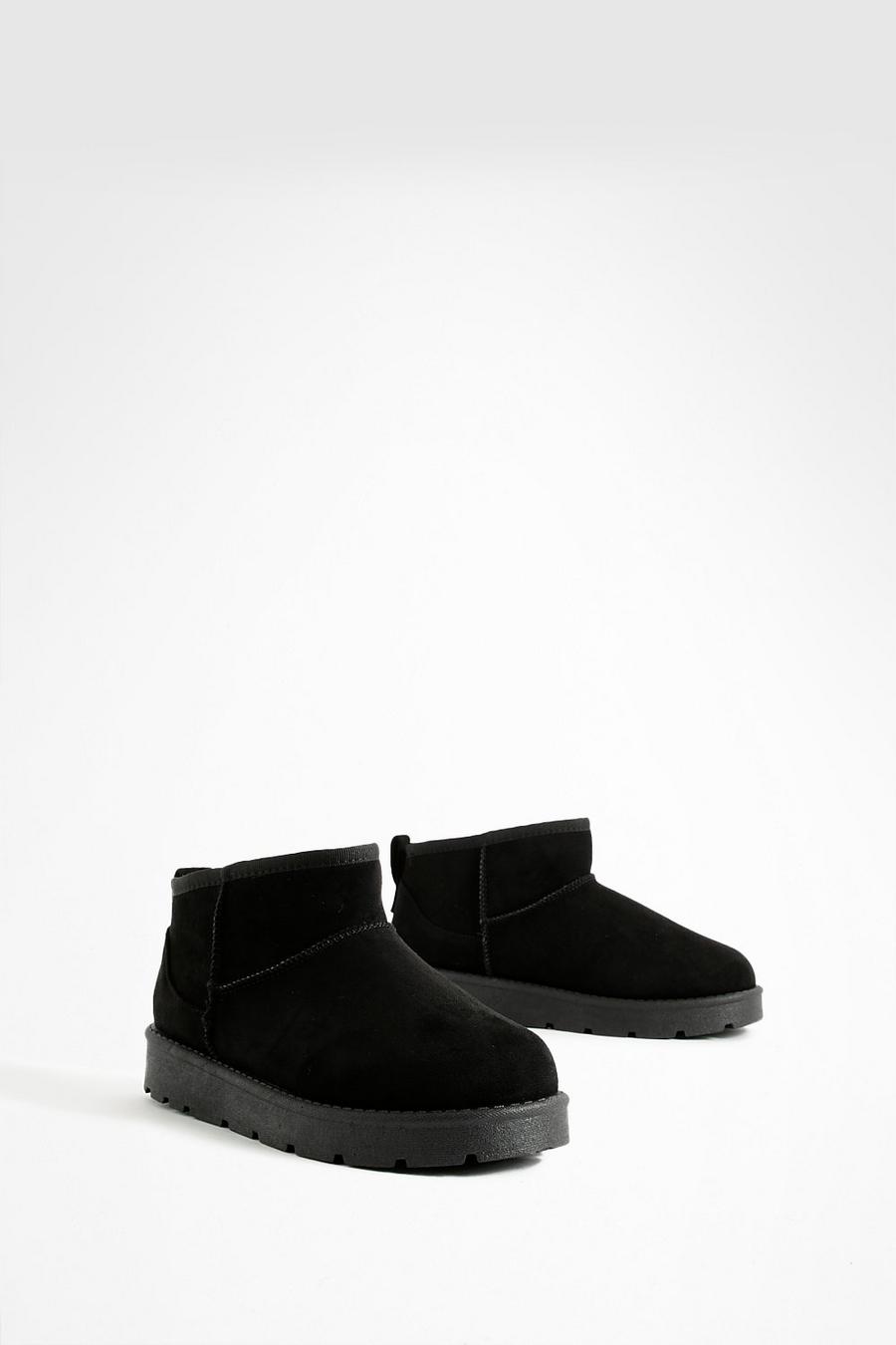 Black svart Ultra Mini Cosy Boots