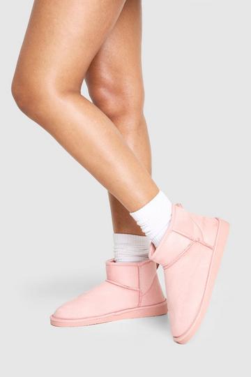 Pink Ultra Mini Cosy Ankle Boots