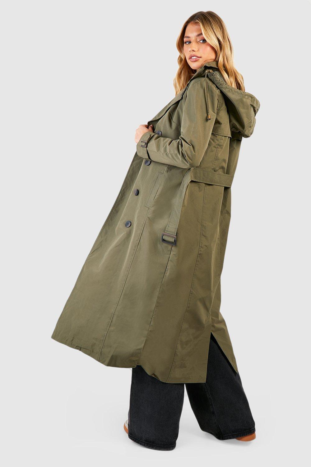 Ladies hooded trench coat uk hotsell